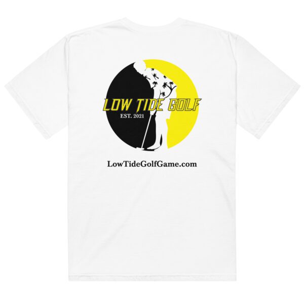 A Shirt in White Color With Yellow Logo Back
